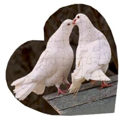 Пазл "Сердце", 32 элемента с вашим логотипом